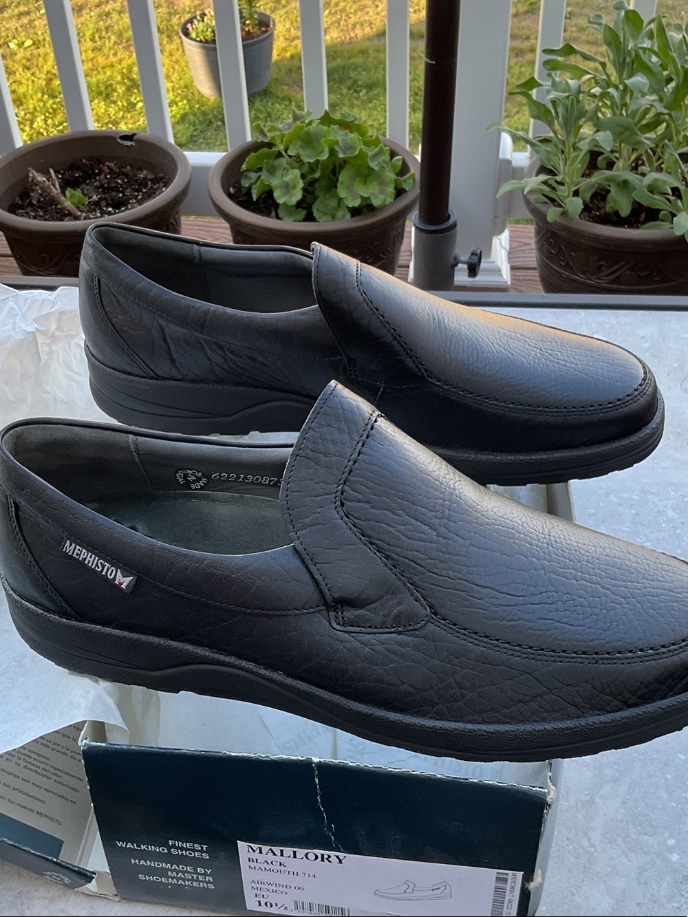 Mephisto Men’s Black Leather Slip-On Loafers